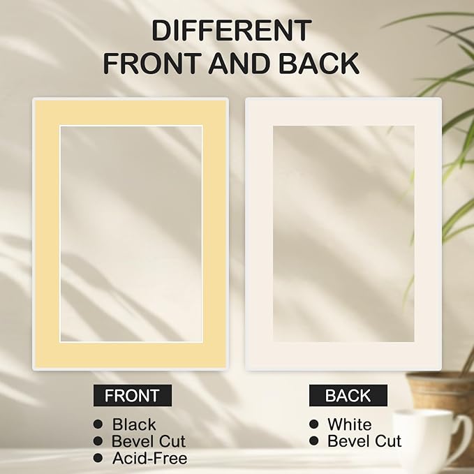 15 Pack 5x7 Picture Mats, Mixed Colors Frame Mattes - Image 4