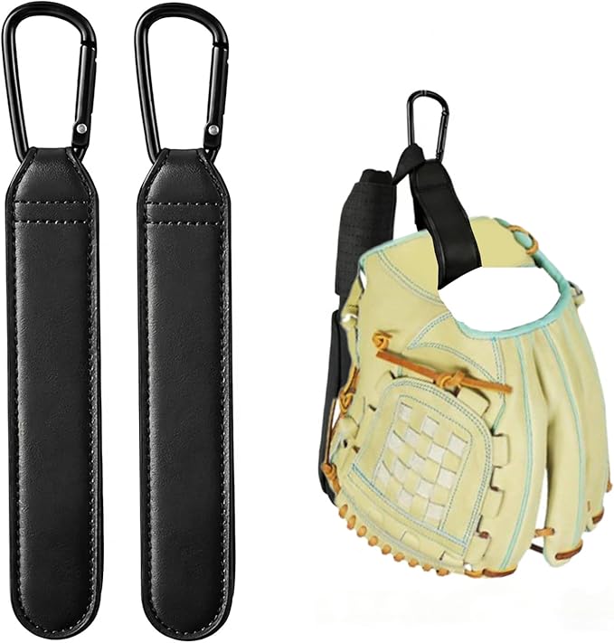 Adjustable Baseball Glove Clip 2 Pcs Premium Holder for Bag with Hanging Loops Sports Training Gear Protection Accessory Strap Travel Accessories for Drying Baseball Glove Accessories Coach Gifts