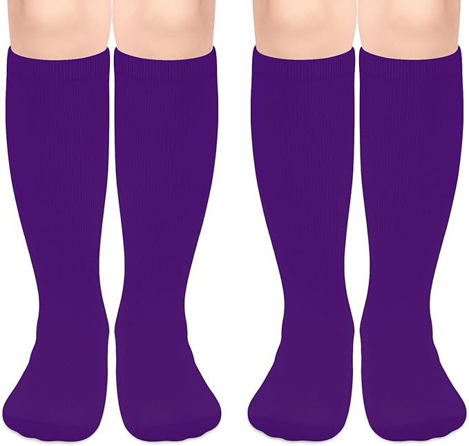 Sarfel Kids Soccer Socks Toddler Soccer Socks Girls Boys Soccer Socks Kids Tube Socks with Stripes Toddler Knee High Socks
