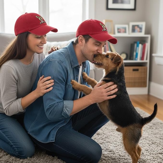Pet Dog Lover Gifts,Embroidered Dog Baseball Hats for Men Women Dad Mom