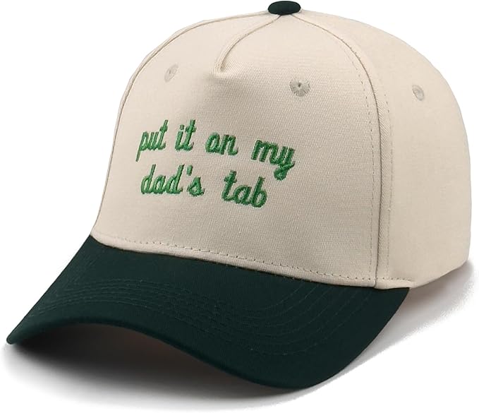 Funny Embroidered Trucker Hat, Vintage Two-Tone Cotton Baseball Cap for Men Women, Adjustable Dad Hat Gift Idea