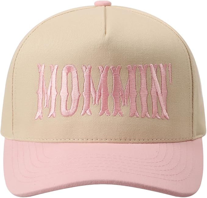 MIRMARU Two-Tone Vintage Canvas Trucker Hats for Men & Women, Adjustable Size Baseball Caps with Trendy Embroidered Design