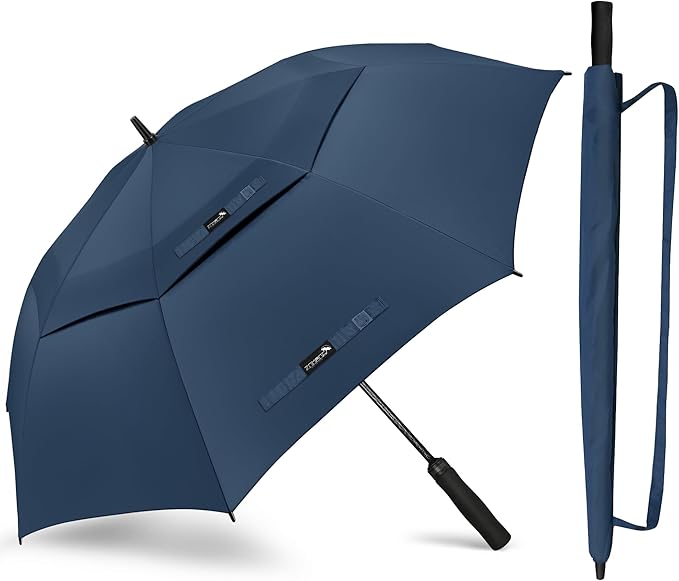 ZOMAKE Golf Umbrella Windproof, Extra Large Oversized Heavy Duty Double Canopy for Rain, Sports Games & Push Cart(51/54/62/68/72Inch)