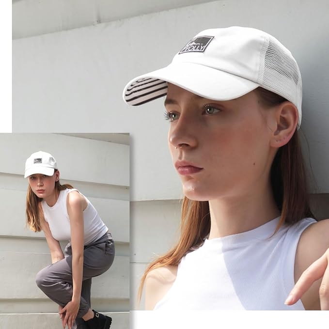 Baseball Cap for Women in Cute Dad Hat Design with Mesh to Stay Cool at The Beach in Summer