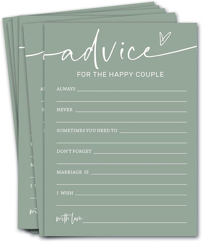Bridal Shower Games Cards, Advice by Wybgno