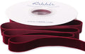 Ribbli Burgundy Velvet Ribbon 5/8 Inches Continuous10 Yard Spool Red Christmas by Ribbli