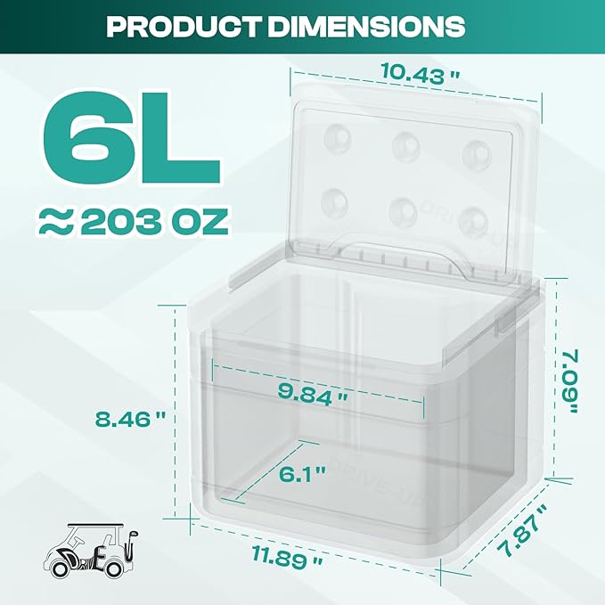 DRIVE UP Club Car Precedent Cooler, Club Car Cooler with Mounting Bracket Kit Caddy for Club Car Precedent and Club Car Tempo and Onward OEM 102588101 103886801