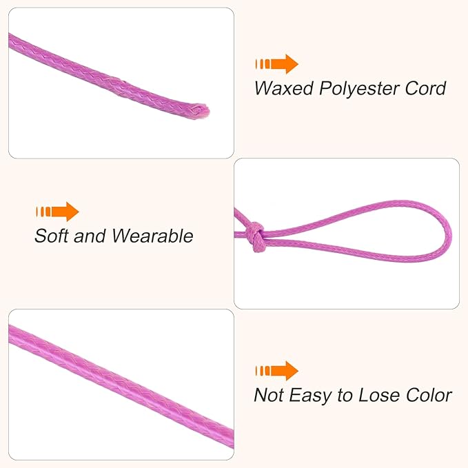 MECCANIXITY Waxed Cord 2.5mm Waxed Polyester Cord 87 Yard Wax String - Image 3