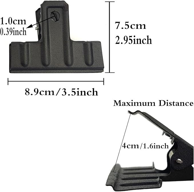 Locci Black Large Bull Clips, Big Clip - Image 6