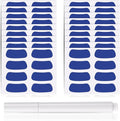 Sumind 144 Pairs Eye Strips Sports Eye Stickers Breathable Strips with 1 White Pencil for Baseball Football Softball Fans on Game Day (Blue)