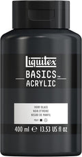 Liquitex BASICS Acrylic Paint, 400ml Bottle, Ivory Black by Liquitex