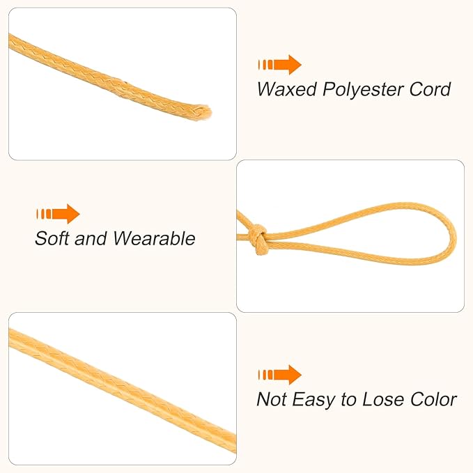 MECCANIXITY Waxed Cord 2mm Waxed Polyester Cord 98 Yard Wax String - Image 3