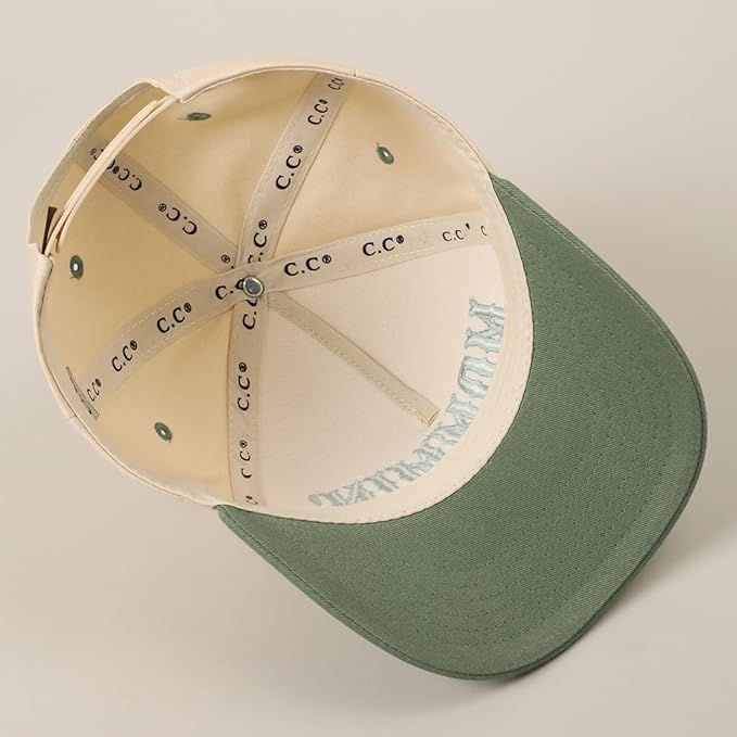 MIRMARU Two-Tone Vintage Canvas Trucker Hats for Men & Women, Adjustable Size Baseball Caps with Trendy Embroidered Design
