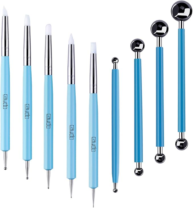 Caydo 9 Pieces Stylus Tools, 5 Pieces 2 Way Total 10 Different DIY Silicone and by Caydo