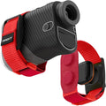 MAG-iT Magnetic Golf Range Finder Strap with Built-in GPS Tracker – GPS Tracker Holder Compatible with Find My App – Magnetic Mount for Golf Cart - Neon Red