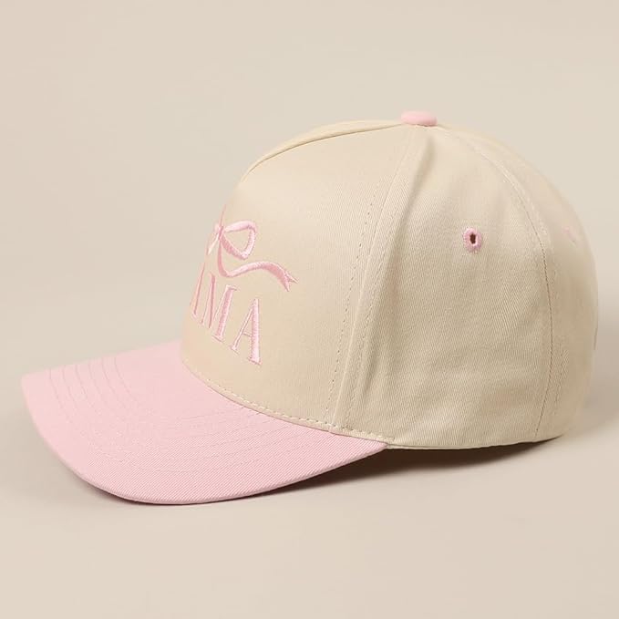 MIRMARU Two-Tone Vintage Canvas Trucker Hats for Men & Women, Adjustable Size Baseball Caps with Trendy Embroidered Design