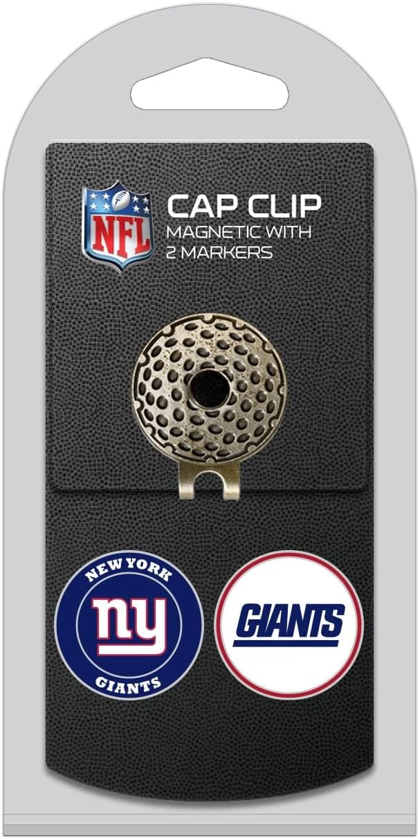 Team Golf NFL Golf Cap Clip with 2 Removable Double-Sided Enamel Magnetic Ball Markers, Attaches Easily to Hats