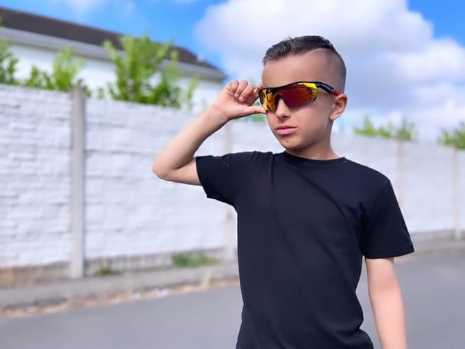 FEISEDY Kids Teens Baseball Polarized Sunglasses Sports TR90 Frame Boys Girls Cycling B2454