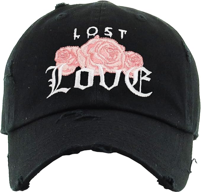Rose Flowers Love Good Vibes Men Women Dad Hat Baseball Cap Adjustable Unisex