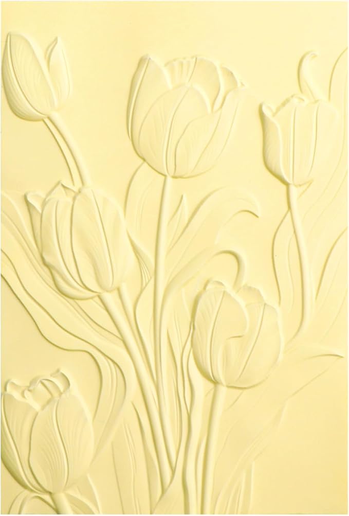 BAOFALI 3D Flowers Theme Plastic Embossing Folders Tulip by BAOFALI