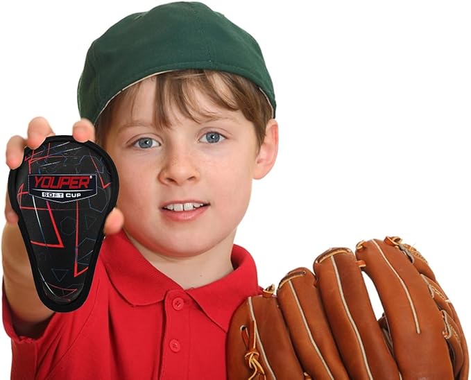 Youper Boys Youth Soft Foam Protective Athletic Cup (Ages 7-12), Kid Athletic Cup for Baseball, T-Ball, Football
