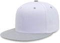 CHOK.LIDS Flat Bill Visor Classic Snapback Hat Blank Adjustable Brim High Top End Trendy Color Style Plain Tone Baseball Cap