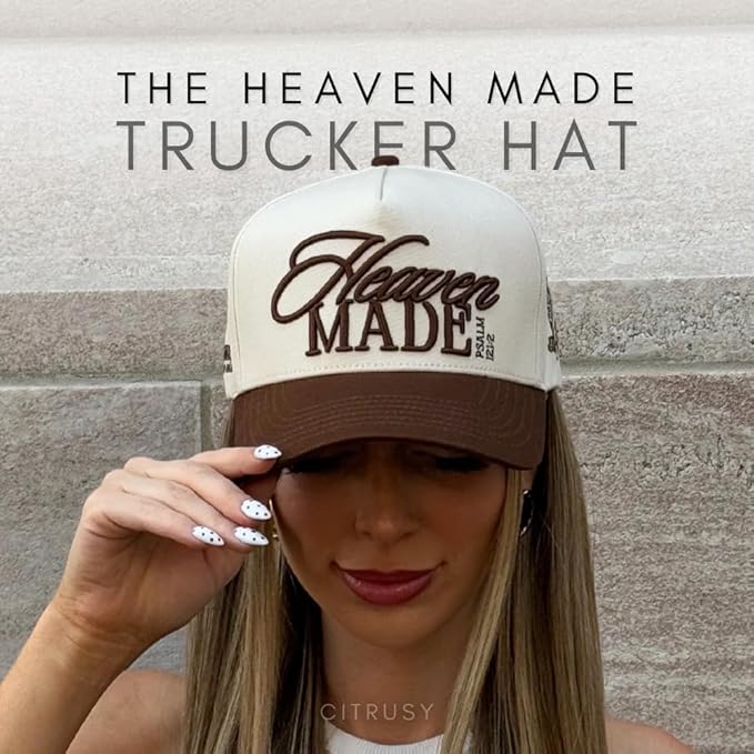 Vintage Faith & Forever Trucker Hat | Men & Women | Christian Cross Jesus Hats | Bachelorette Bride Hat | Cotton | Snapback