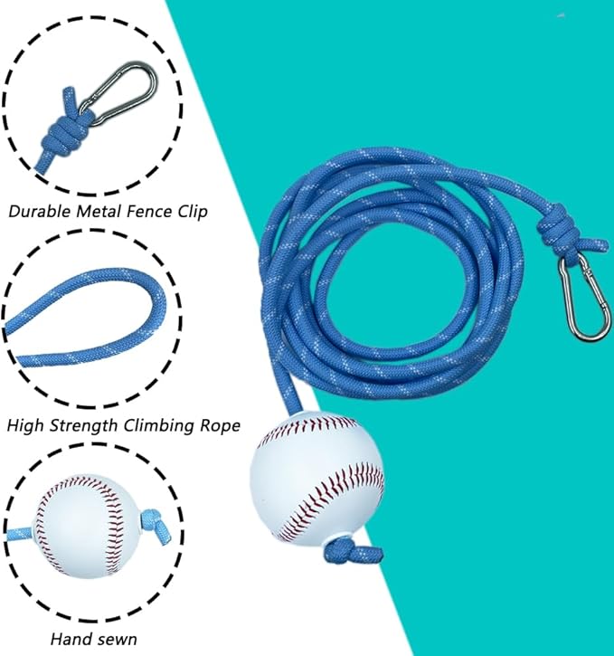 LOOEEL Baseball and Softball Batting Training Rope,Baseball Softball Hitting Trainer,Batting Swing Trainer for Baseball & Softball.Practice Baseball Swing Skills,and Hitting Performance