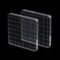 2Pcs Clear Stamp Blocks Set, 3 x 3 Inch Square Acrylic Blocks by QIMOO