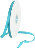 TONIFUL 3/8 Inch x 100yds Deep Sky Blue Satin Ribbon Thin Solid Fabric Ribbons by TONIFUL