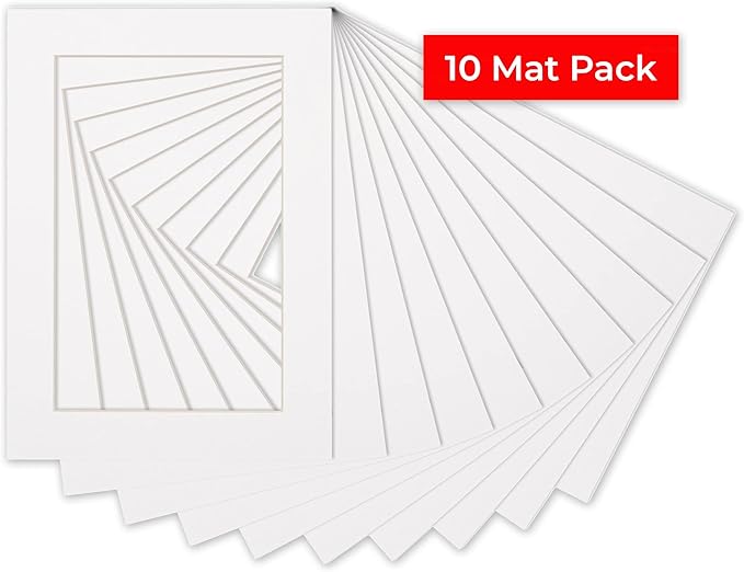 Pack of Ten 8.5x11 Mats Bevel Cut - Image 2