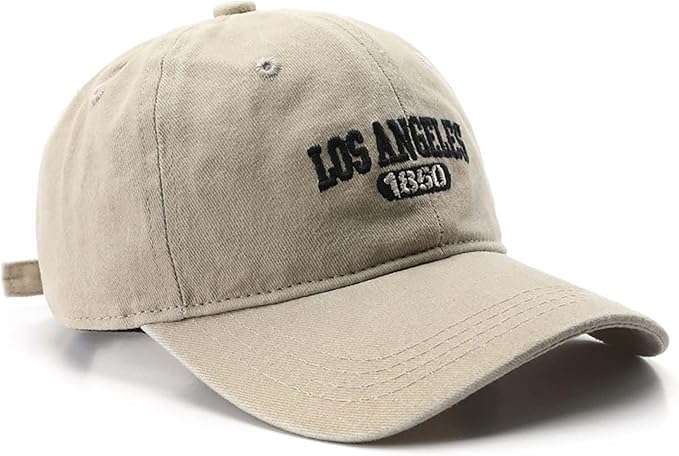 Los Angeles Hat Vintage Cotton Baseball Cap Unisex Dad Hat Sun Hat for Men and Women