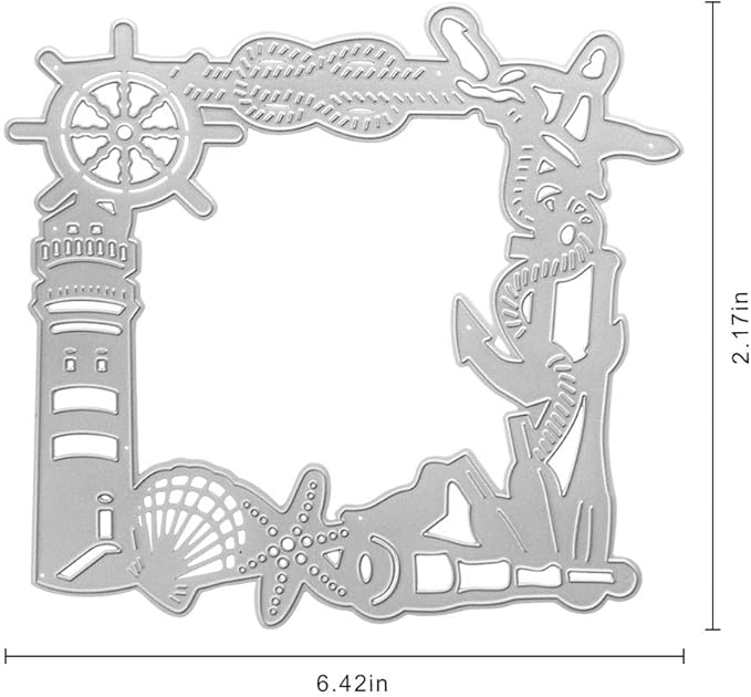 Metal Shell Ocean Element Background Frame Cutting Dies, Ocean Element Shell - Image 2