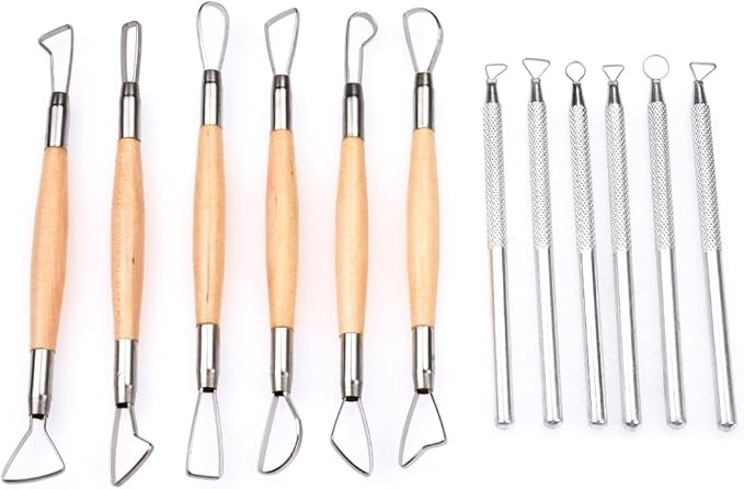 Meuxan Ceramic Pottery & Clay Ribbon Sculpting Tool Kit - Image 4
