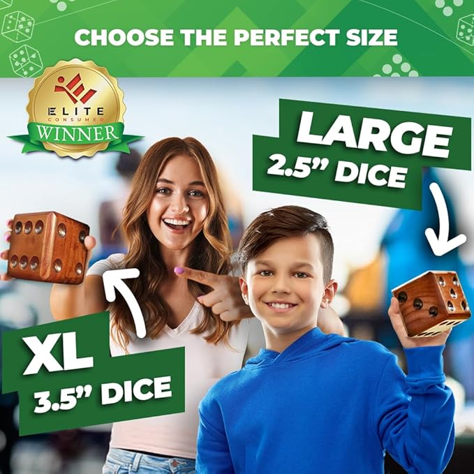 SWOOC Games - Yardzee, Farkle & 20+ Giant Dice Games Yard Dice - Image 2