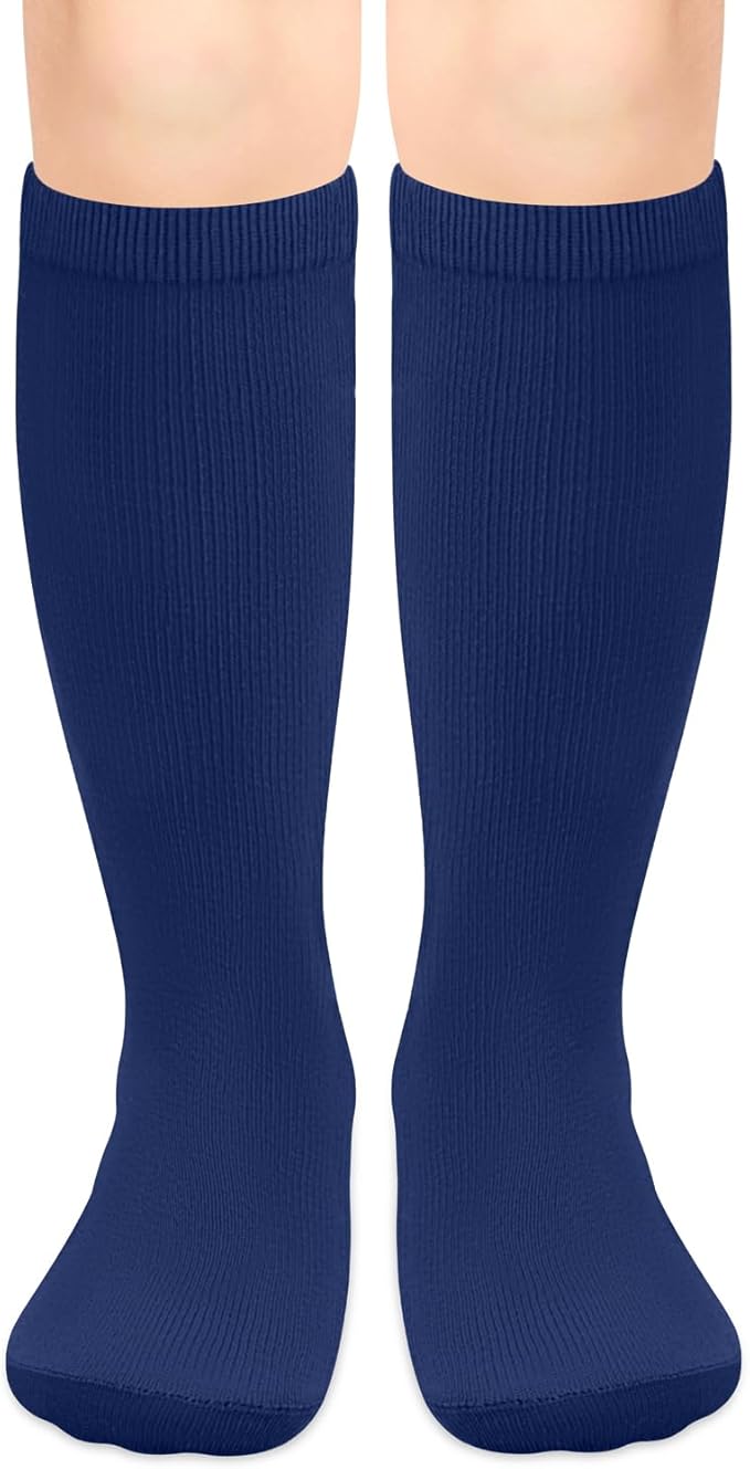 Olreco 1 Pack Toddler Kids Youth Soccer Socks Girls Boys Baseball Socks Youth Knee High Softball Football Accessories Cotton