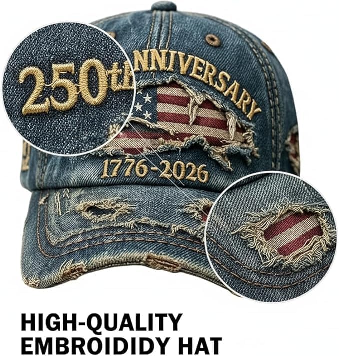 250th Anniversary USA Hat Eagle 250 Year American Anniversary Baseball Cap Adjustable Patriotic Hats