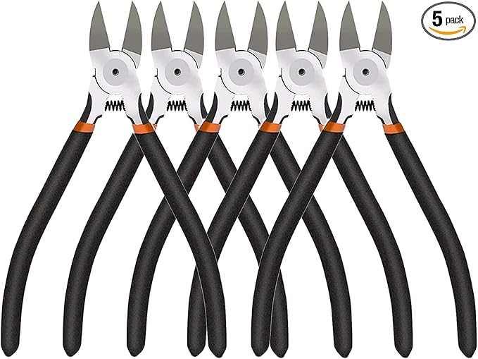 BOENFU Wire Cutters Heavy Duty 5 Pack Side Cutters 6 Inches Wire Snips Flush by BOENFU