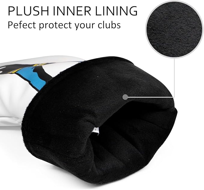 Barudan Golf Funny Golf Head Covers Premium Funny Driver Headcover, 3 Wood Headcover (Fairway Wood Head Cover), Hybrid Headcover fits for All Brand
