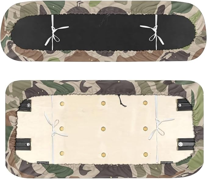Bulopur Duck Hunting Camo Golf Cart Towel Seat Covers 2 Piece Green Ezgo Club Car Seat Cover for 2 Passenger Carts Soft Breathable Golfcart Seats Blanket Washable