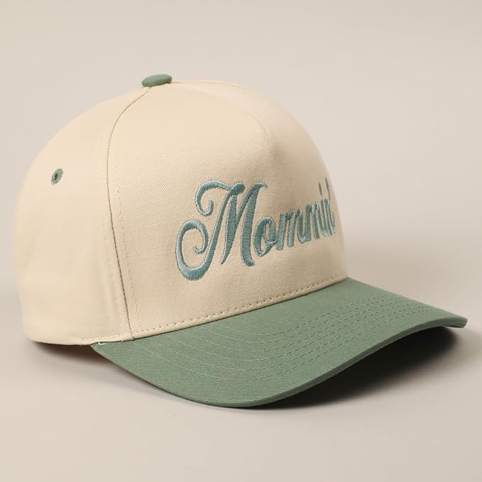 MIRMARU Two-Tone Vintage Canvas Trucker Hats for Men & Women, Adjustable Size Baseball Caps with Trendy Embroidered Design