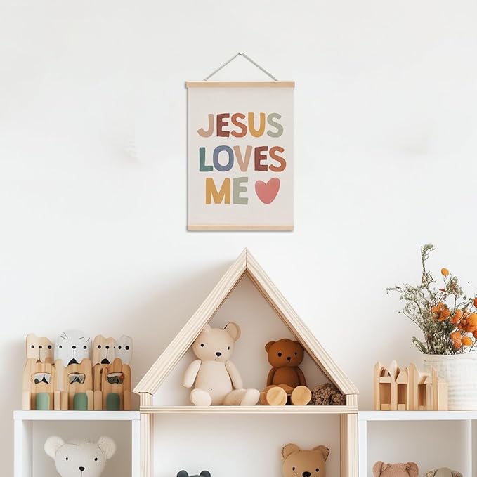 Christian Decor Boho Poster Hanger, Jesus Religious Wall Decor, Christian Gifts - Image 3