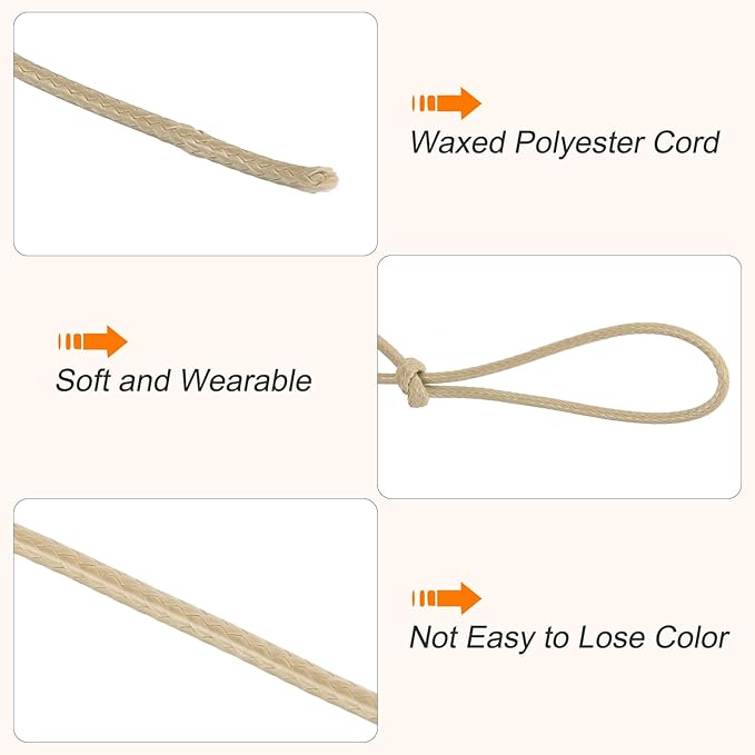 MECCANIXITY Waxed Cord 2.5mm Waxed Polyester Cord 87 Yard Wax String - Image 3