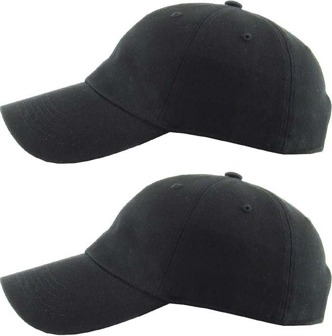 KBETHOS Classic Unisex Cotton Adjustable Low Crown Baseball Cap – Plain Dad Hat