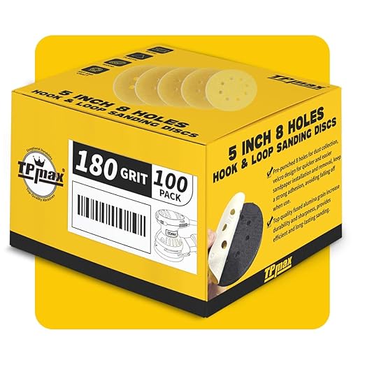 100PCS 5 Inch 180 Grit 125mm 8 Hole Sanding Discs Sandpaper - Image 7