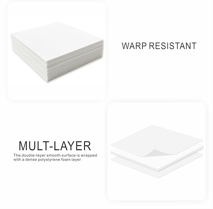 Foam Board 12 x 18 in, ZXUNLIEH 12 Pack White Poster Board, 3/16 in Thick Craft - Image 6