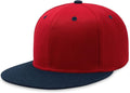 CHOK.LIDS Flat Bill Visor Classic Snapback Hat Blank Adjustable Brim High Top End Trendy Color Style Plain Tone Baseball Cap