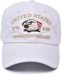 U.S.A 250th Anniversary Embroidered Baseball Cap Adjustable 1776-2026 Anniversary Birthday Retro Patriots Hat for Men Women