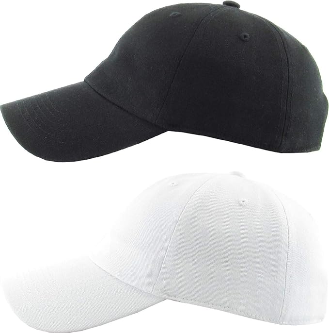 KBETHOS Classic Unisex Cotton Adjustable Low Crown Baseball Cap – Plain Dad Hat
