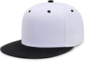 CHOK.LIDS Flat Bill Visor Classic Snapback Hat Blank Adjustable Brim High Top End Trendy Color Style Plain Tone Baseball Cap